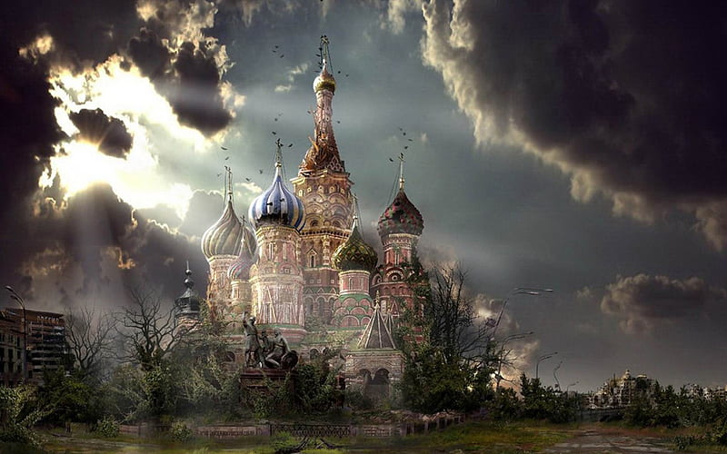 Abandoned Kremlin-Aftermath world illustrator, HD wallpaper