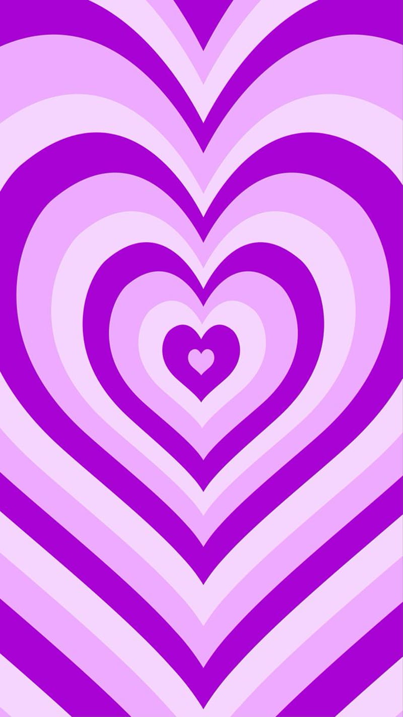 purple powerpuff heart by yrevival. Redbubble. Heart , Purple iphone, Heart iphone, Heart Design Simple, HD phone wallpaper