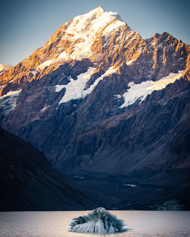 mountain, peak, snow, mountain range, slope, HD phone wallpaper