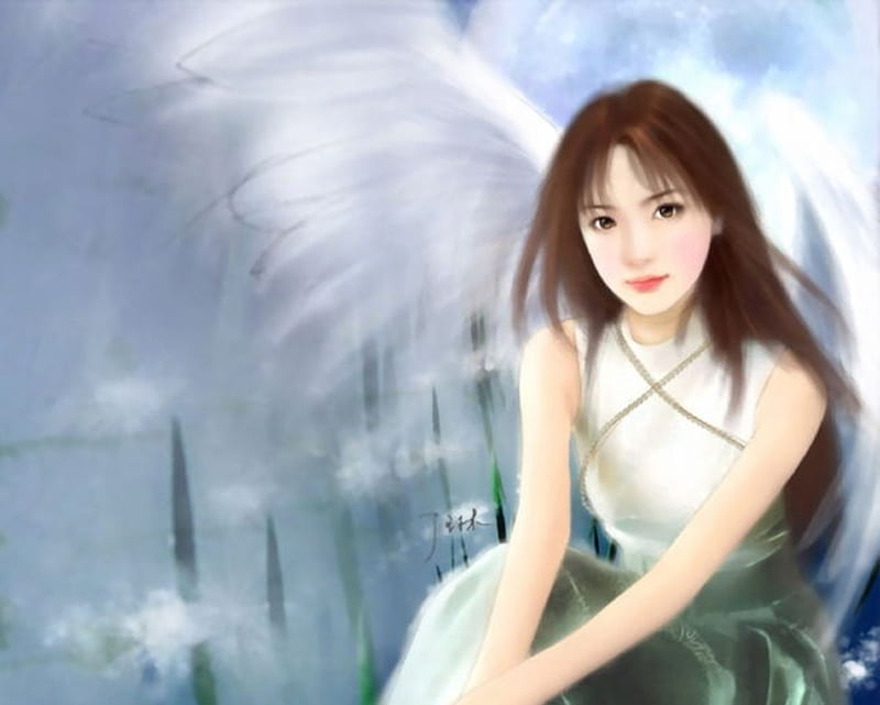 Chinese Girl 32, pretty, bonito, wing, woman, women, nice, fantasy ...