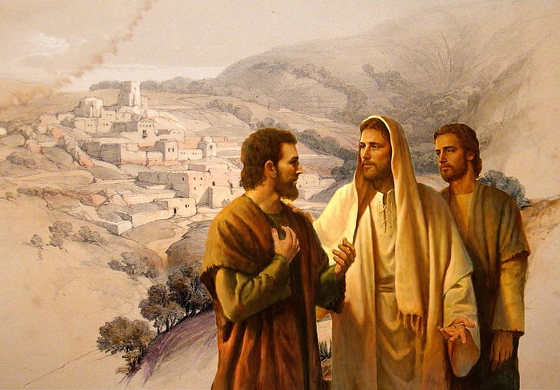 Jesus and his disciples, christ, jesus, gospel, church, HD wallpaper