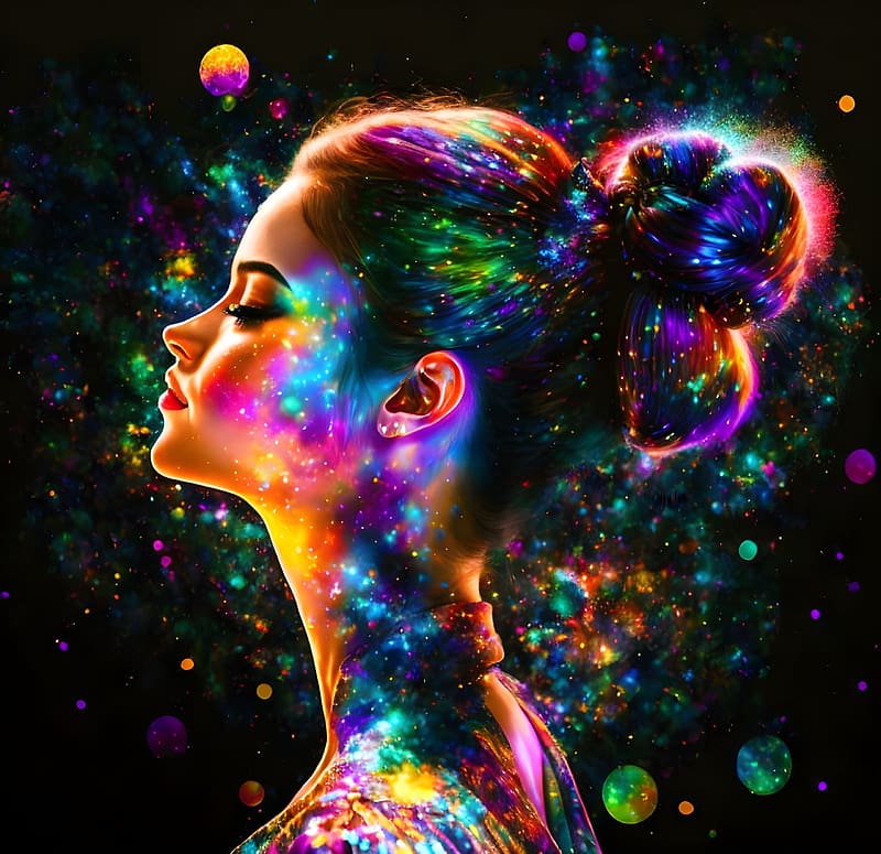 HD girl profile colorful wallpapers