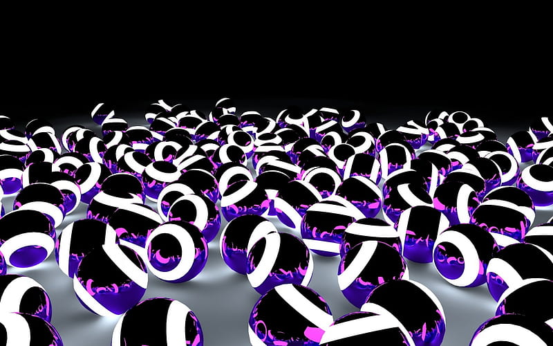 Purple lit spheres everywhere!, spheres, lit, purple, abstract, HD wallpaper