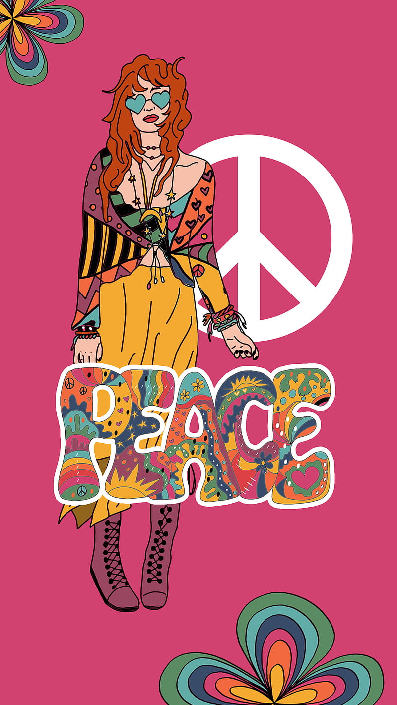 Pink boho style, Hippie, boho, dom, love, peace, pop art, popular, retro, soul, spirit, HD phone wallpaper
