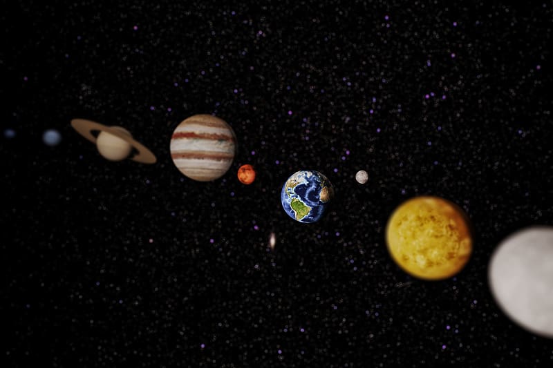 Stars, Moon, , Space, Planet, Sci Fi, Mars, Saturn, Solar System, Jupiter, Venus, Uranus, Neptune (Planet), Mercury (Planet), HD wallpaper