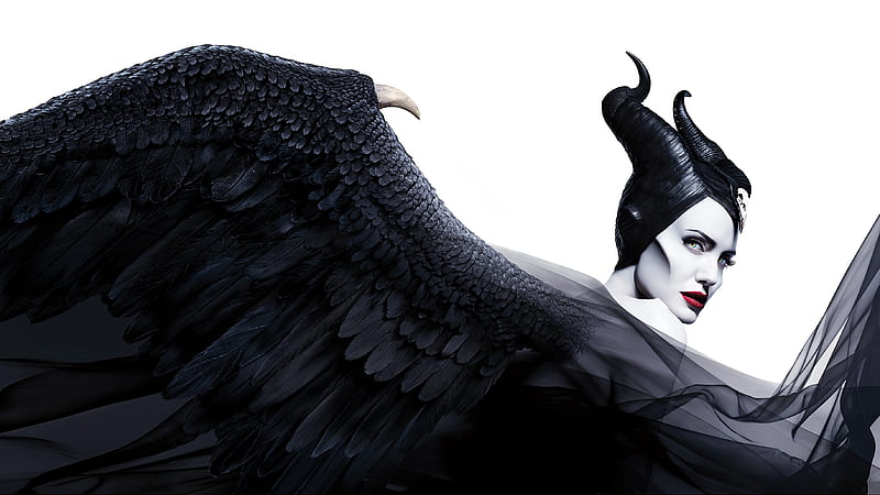 Maleficent: Mistress of Evil (2019), mistress of evil, fantasy, wings, movie, black, maleficent, fairy, poster, Angelina Jolie, disney, HD wallpaper