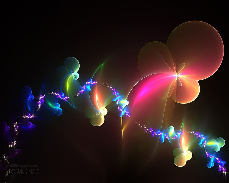 Abstract, Flower, 3D, Fractal, Psychedelic, Trippy, HD wallpaper