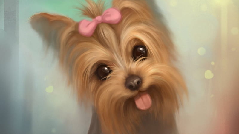 Precious, cute, bubbles, pink, puppy, HD wallpaper | Peakpx