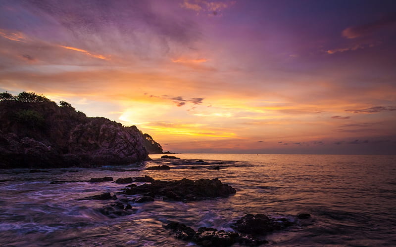 Dawn mexico beach ocean-Perfect Scenery, HD wallpaper