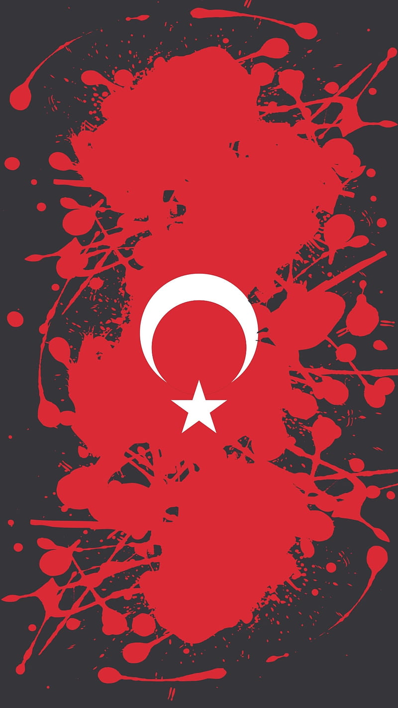 Turkey background, black, red, turkey flag, turkish, white, HD phone wallpaper