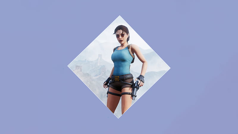 Oldschool Lara Tomb Raider Minimal , tomb-raider, games, minimalism, minimalist, artist, artwork, digital-art, HD wallpaper