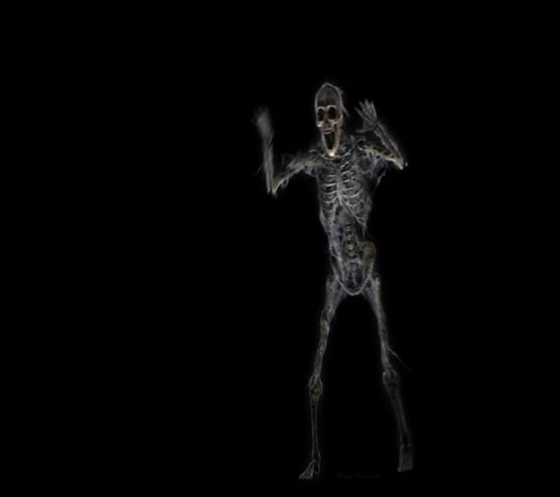 Skel, horror, scary, skeleton, spooky, HD wallpaper