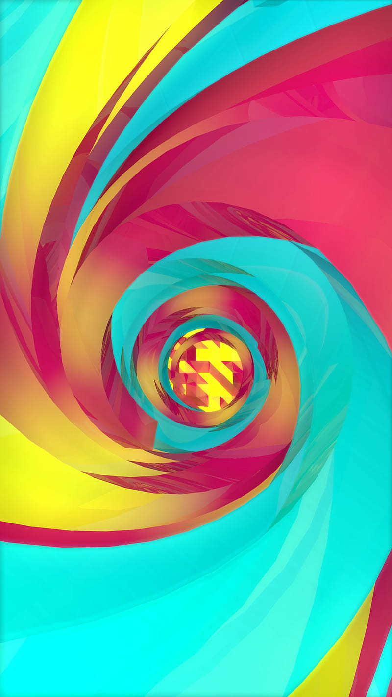 spiral, colorful, twist, vortex, abstraction, HD phone wallpaper