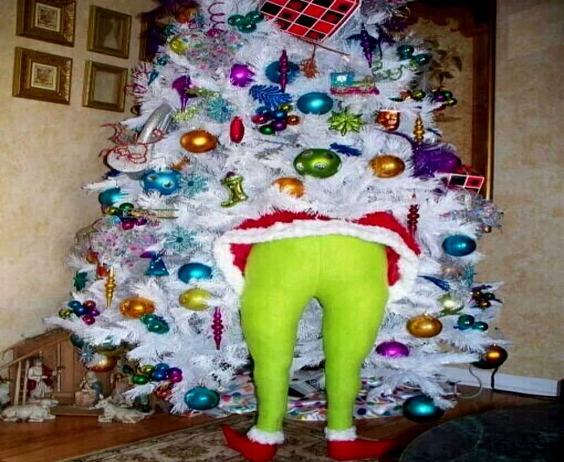 árbol de navidad del grinch, navidad, decoraciones, grinch, abstracto,  blanco, Fondo de pantalla HD | Peakpx