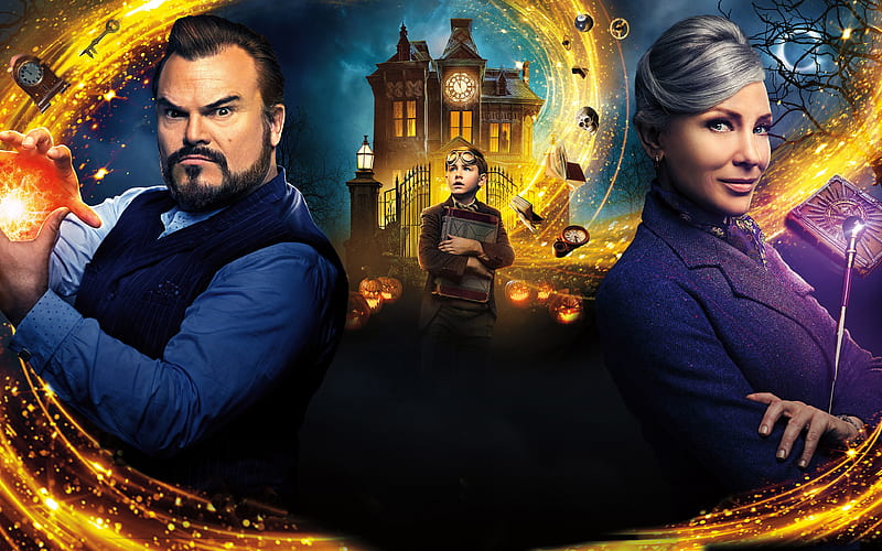The House with a Clock in Its Walls, 2018, poster promo, American actors, Jack Black, Cate Blanchett, HD wallpaper