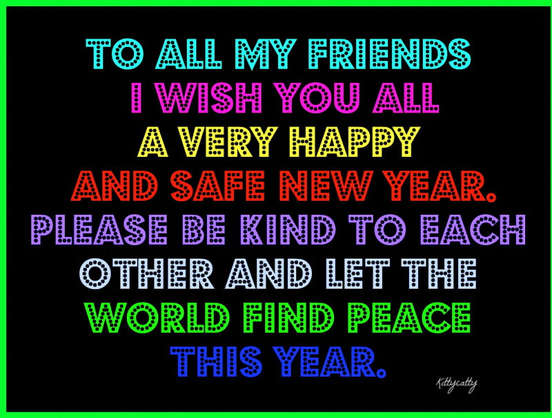 Happy New Year To All My Friends , text, wish, 2014, Peace, words, graffiti, Happy New Year, friends, HD wallpaper