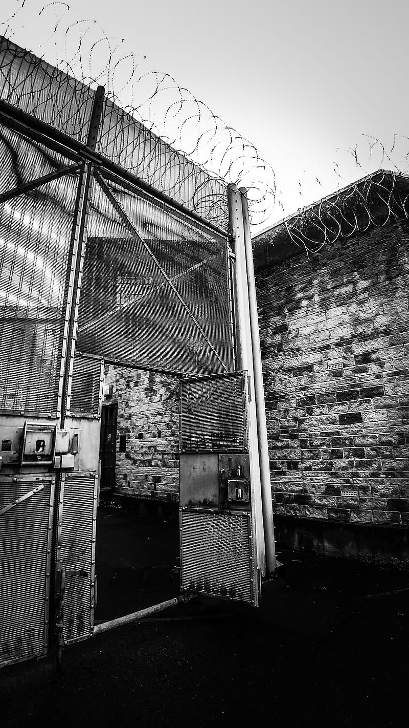 The unwanted gate, barbed wire, bricks, captured, closed, cold, construction, door, fortress, gate, jail, no escape, no life, prison, prisoners, sentence, shepton mallet, uk, visit, HD phone wallpaper