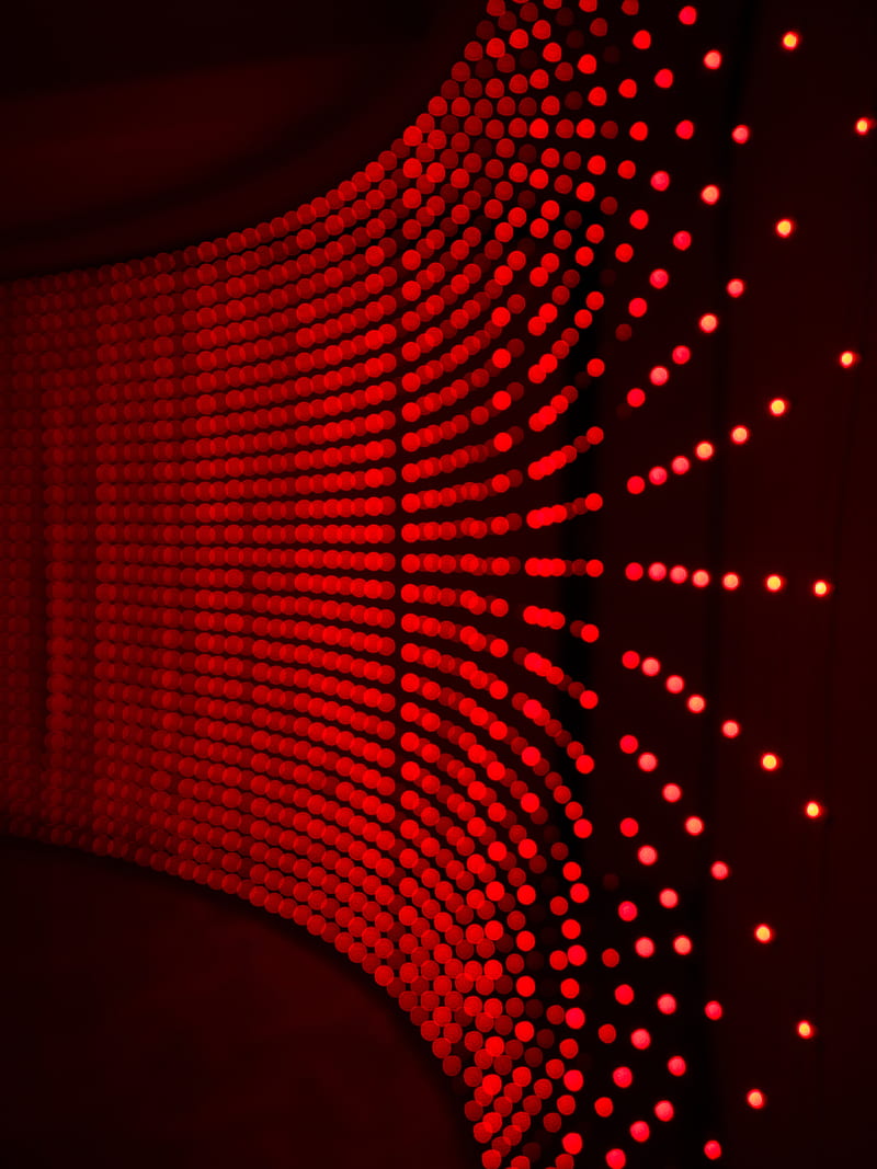 screen, light, bokeh, points, red, abstraction, HD phone wallpaper