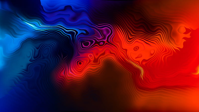 Three Colour Mix Abstract , abstract, artist, artwork, digital-art, HD wallpaper