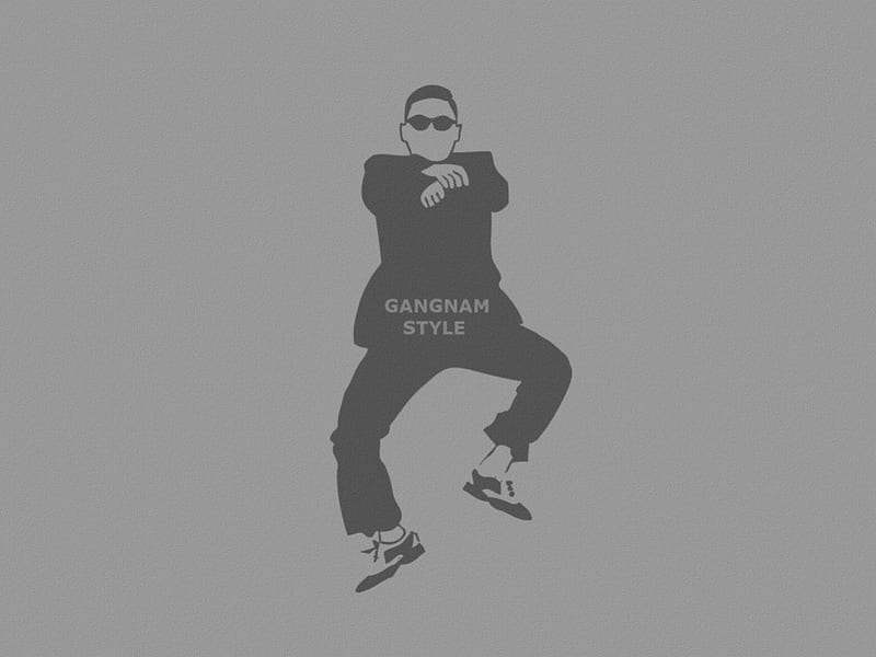 Gangnam Style, PSY, Dance, black, fun, white, minimalism, HD wallpaper
