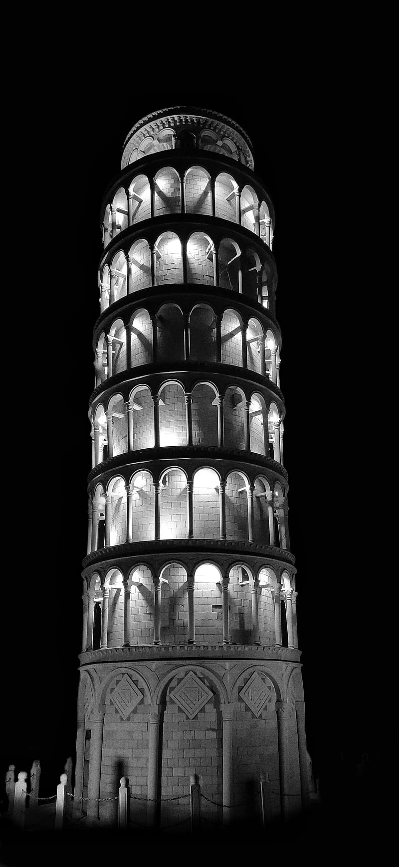Pisa Blackout, black lover, black graphy, black , bts, disney, iphone 11 pro, love, monuments, seven wonders, tower, HD phone wallpaper