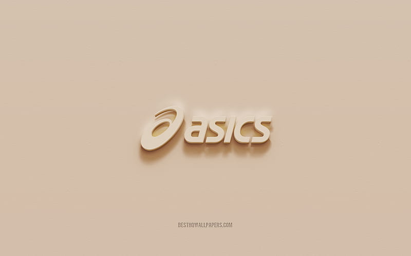 Asics logo, brown plaster background, Asics 3d logo, brands, Asics emblem,  3d art, HD wallpaper | Peakpx