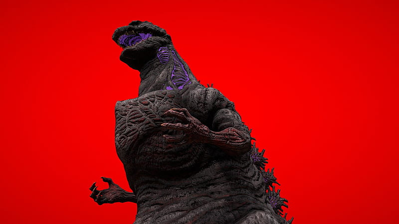 SHIN GODZILLA (rigged) - 3D model by RED COMET 0079 [d4283D3], Shin Godzilla Form 2, HD wallpaper