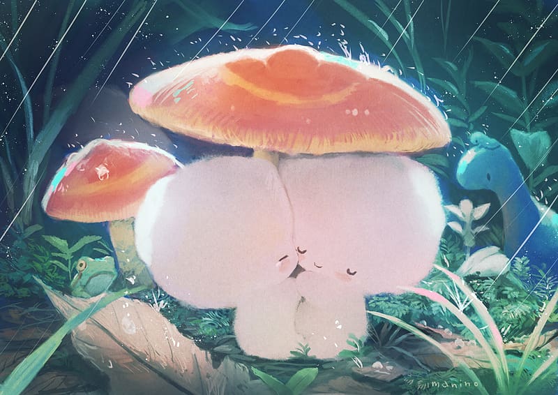 Mushrooms Pink Wallpaper - Trippy Mushroom Wallpaper iPhone 𓋼