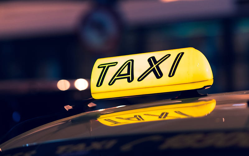 Taxi Checker 2021 City Night, HD wallpaper