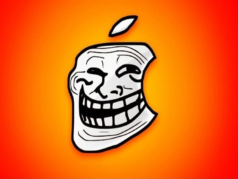 Macs Troll Face, face, mac, troll, pc, HD wallpaper