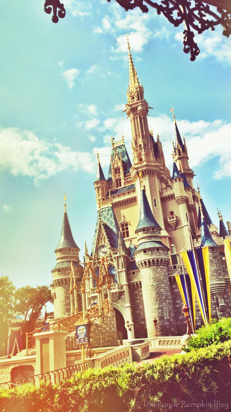 Disney, castle, disneyland, princesses, walt disney, HD phone wallpaper