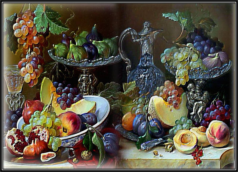 Tentacion, color, frutas, mesa, vista, HD wallpaper