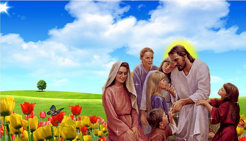 Jesus loves children, christ, jesus, savior, love, god, HD wallpaper
