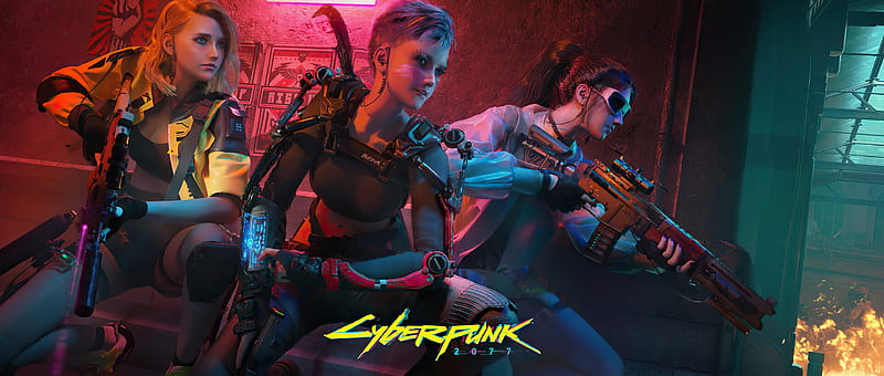 Cyberpunk 2077 Girl Team, HD wallpaper