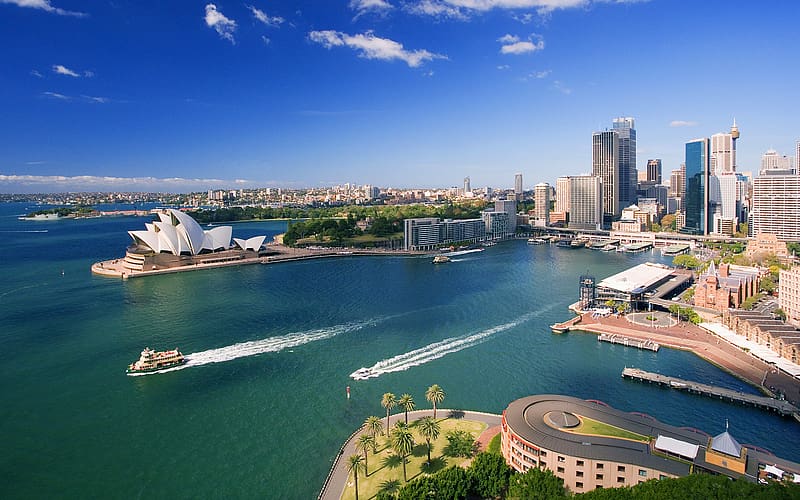 Cities, Sydney, Australia, Sydney Opera House, , Circular Quay, Sydney Harbour, HD wallpaper