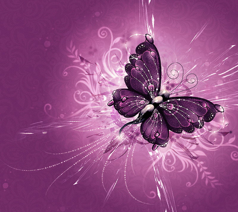 Butterfly, pink, HD wallpaper