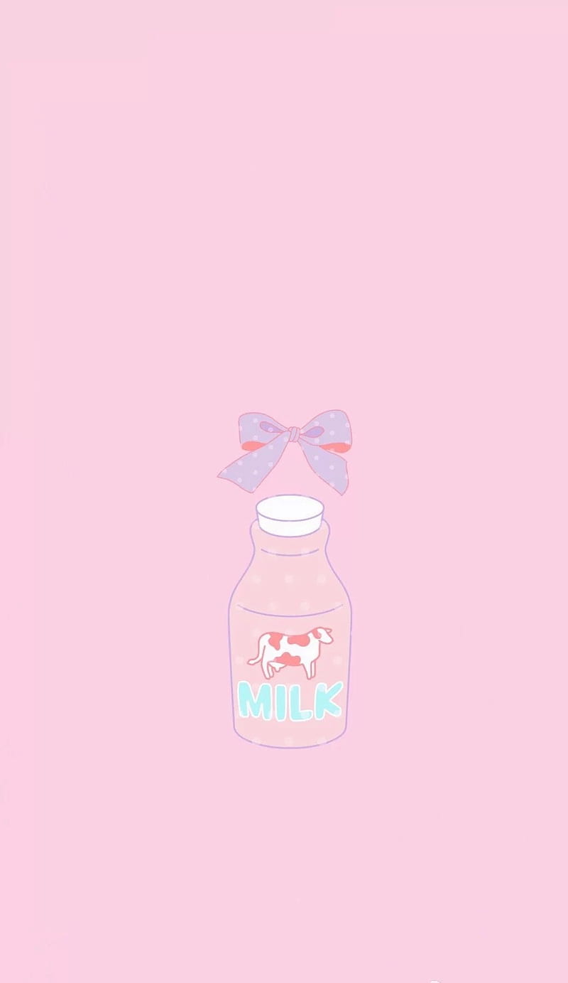 Cute, milk, aesthetic, pink, blue, kawaii, HD phone wallpaper | Peakpx