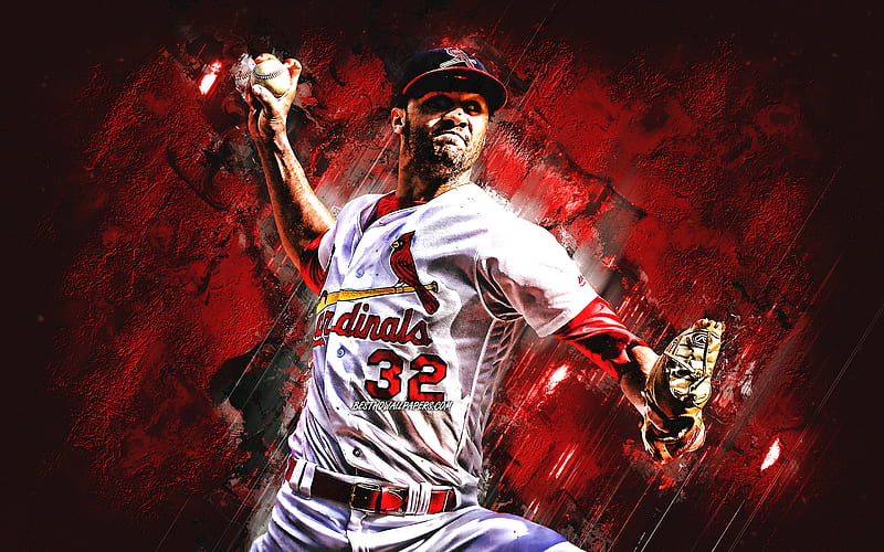 Jack Flaherty, St Louis Cardinals, portrait, red stone background, MLB, american baseball player, Major League Baseball, baseball, USA, HD wallpaper