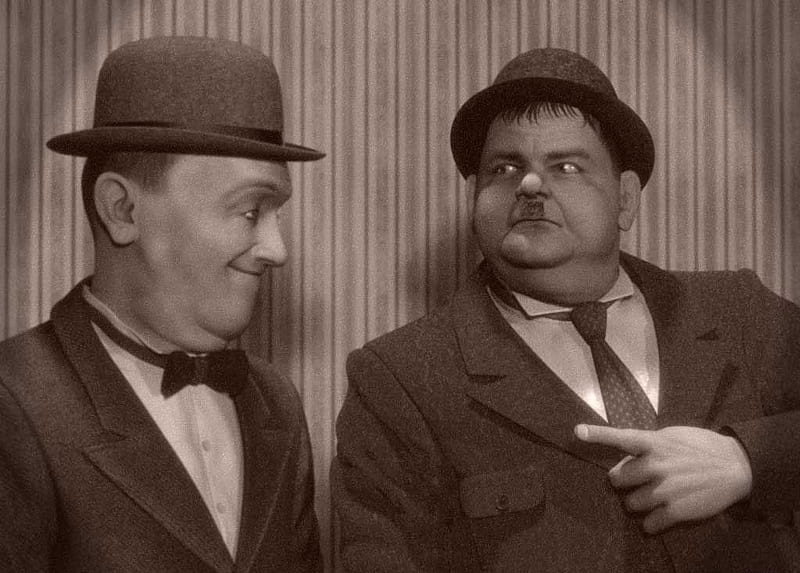 Laurel & Hardy by Janos Tujner, art, laurel and hardy, cgi, janos tujner, HD wallpaper