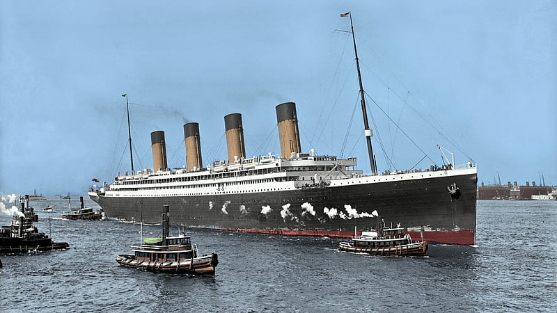 RMS Titanic, colorised, ocean, Ireland, rare, RMS, wreck, boat, water,  dock, HD wallpaper | Peakpx