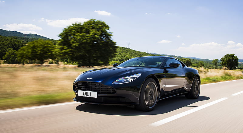 2017 Aston Martin DB11 (Color: Ultramarine Black; Location: Siena, Italy) - Front Three-Quarter , car, HD wallpaper