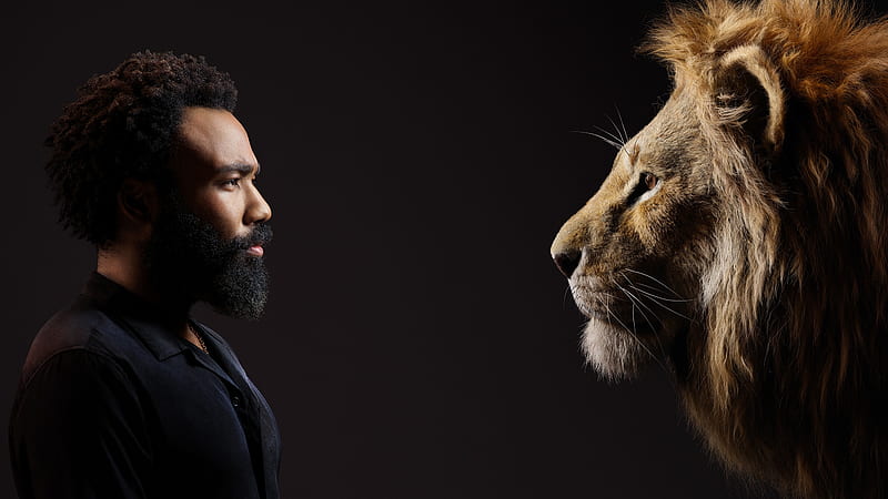 The Lion King 2019, poster, fantasy, black, the lion king, man, disney, lion, actor, movie, HD wallpaper