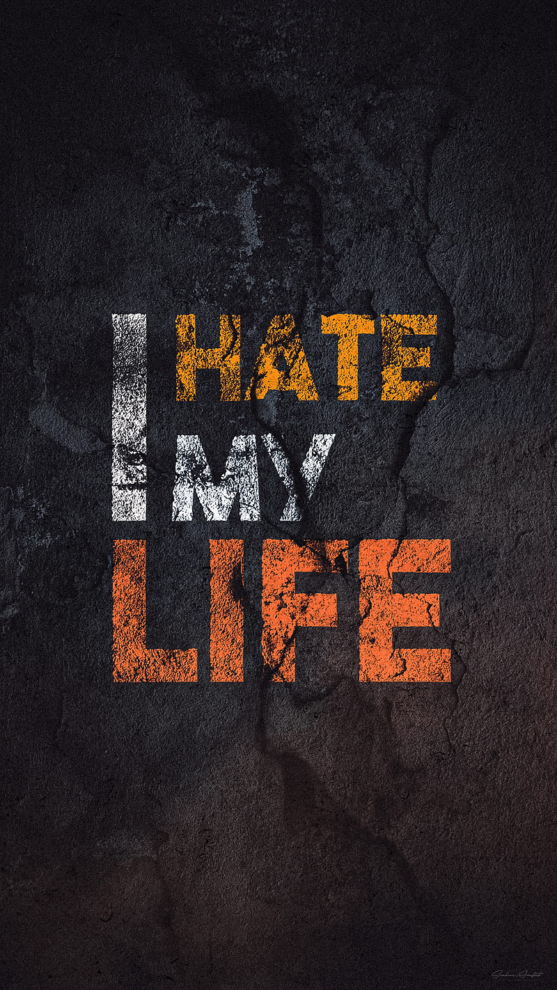 My Life, Typo World, broken, hate my life, quotes, saying, typo,  typography, HD phone wallpaper | Peakpx