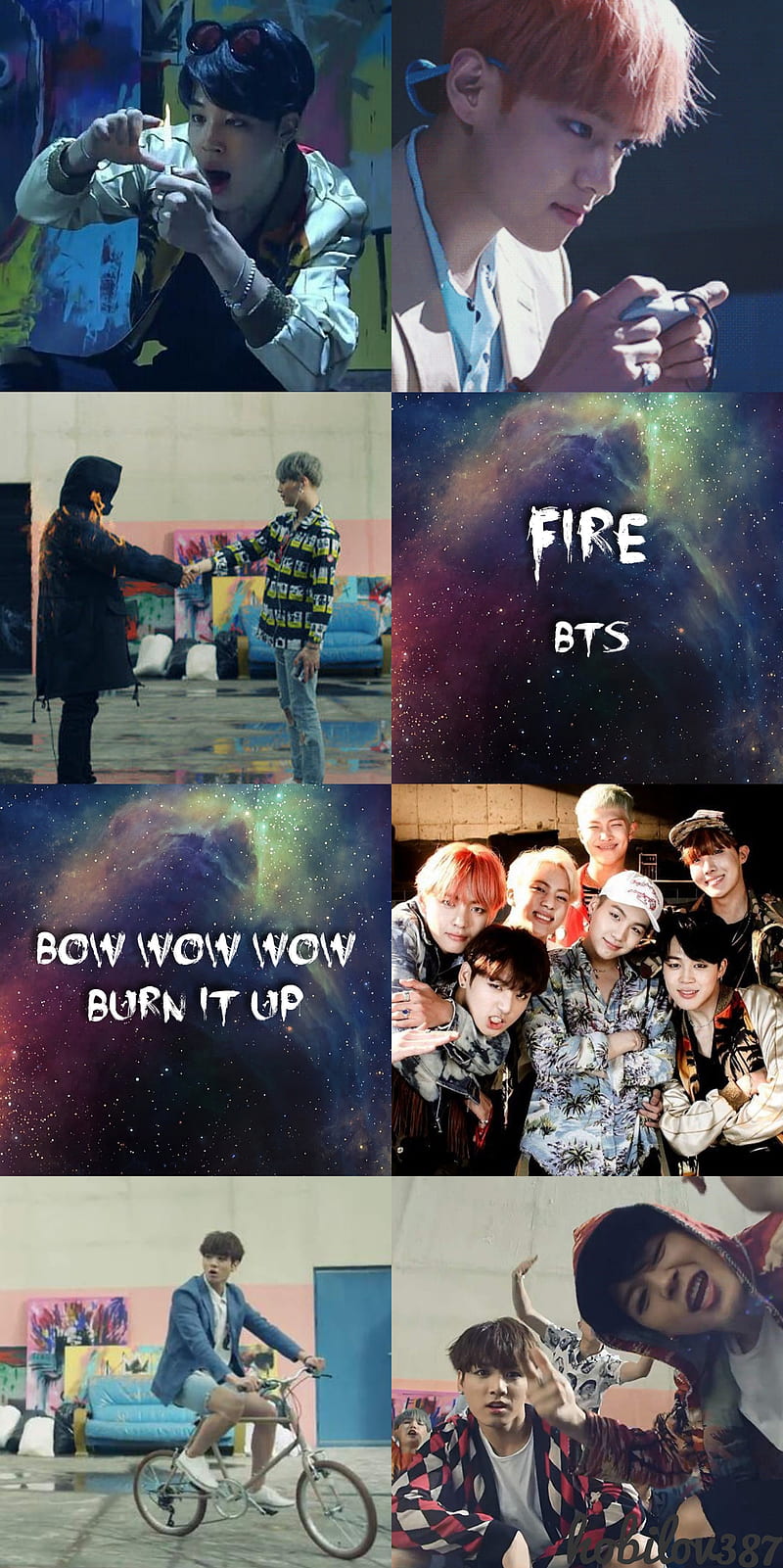 BTS Fire, red, orange, pink, blue, jimin, suga, jungkook, HD mobile wallpaper