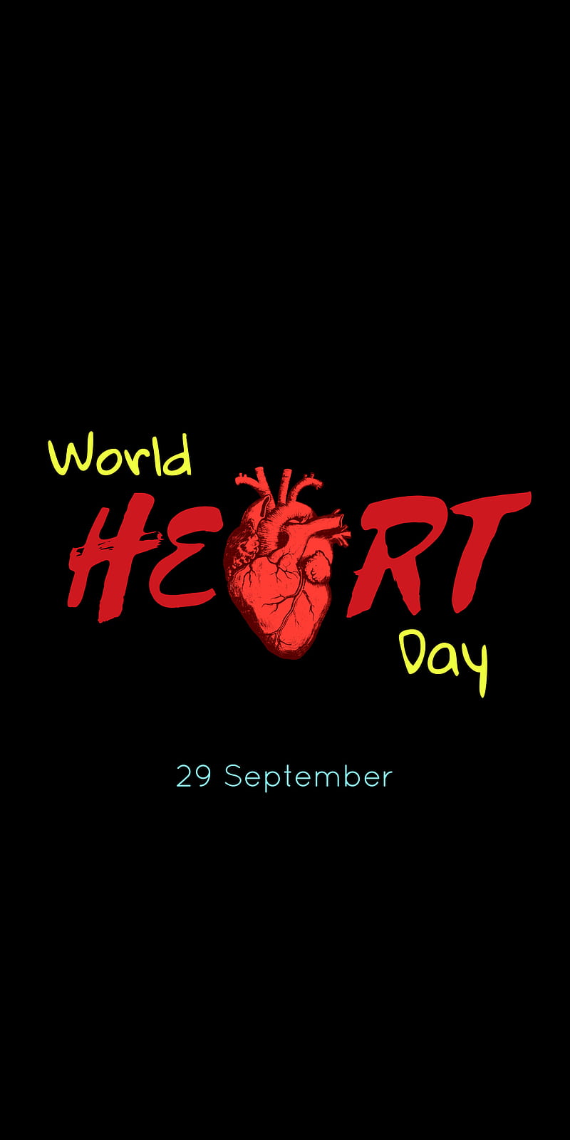 World Heart Day, 29 september, graphic designs, heart day, india, iphone, love, samsung, usa, wishes, HD phone wallpaper