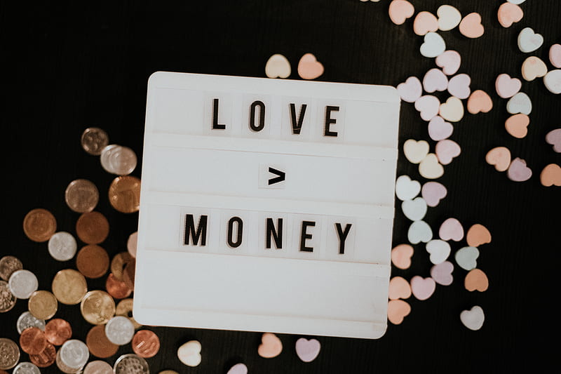 money, love, words, phrase, HD wallpaper