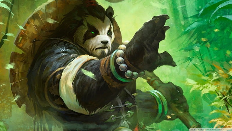 Pandaren Brewmaster World of Warcraft: Mists of Pandaria #Hearthstone World of Warcr. World of warcraft , Panda illustration, World of warcraft, HD wallpaper