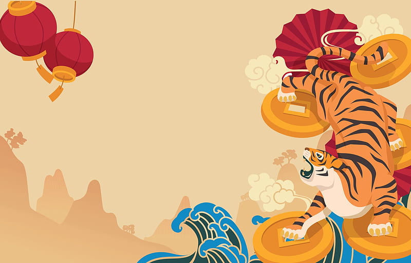 Holiday, Chinese New Year, Tiger , Year of the Tiger, HD wallpaper