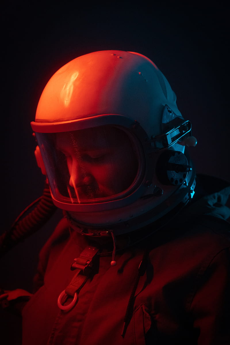 astronaut, spacesuit, dark, HD phone wallpaper