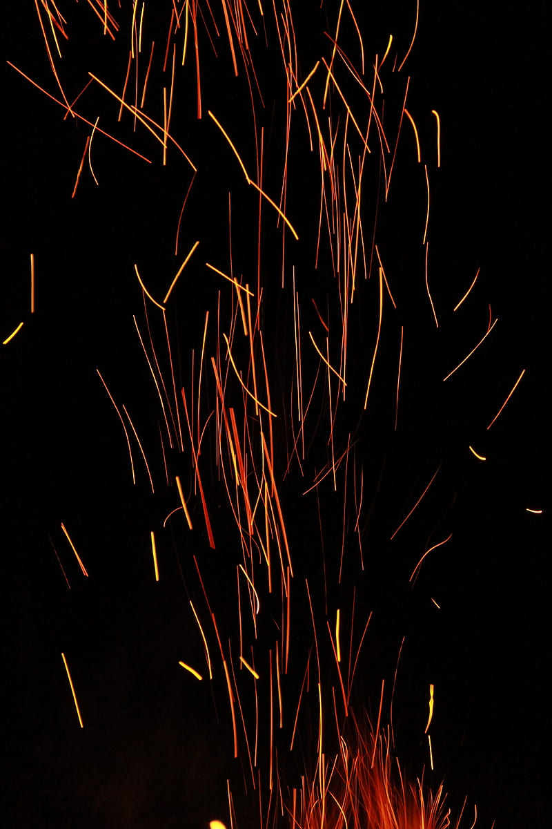 sparks, glow, dark, glare, HD phone wallpaper